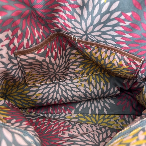 Lodis Sierra Brown Pebbled Leather Tote Travel Carryon Tote - Picture 7 of 10